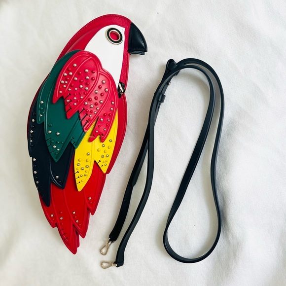 kate spade Handbags - Kate Spade *RARE* Colorful 3D Parrot leather novelty crossbody bag NWOT